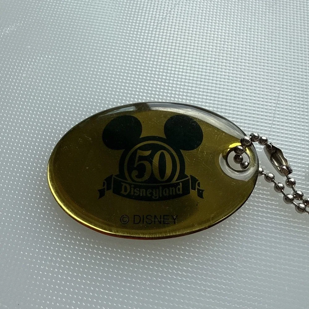 Disneyland Keychain 50th Anniversary Marquee Sign Retro Collection
